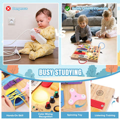 Grarain Busy Board music box engaging senses and rhythm exploration