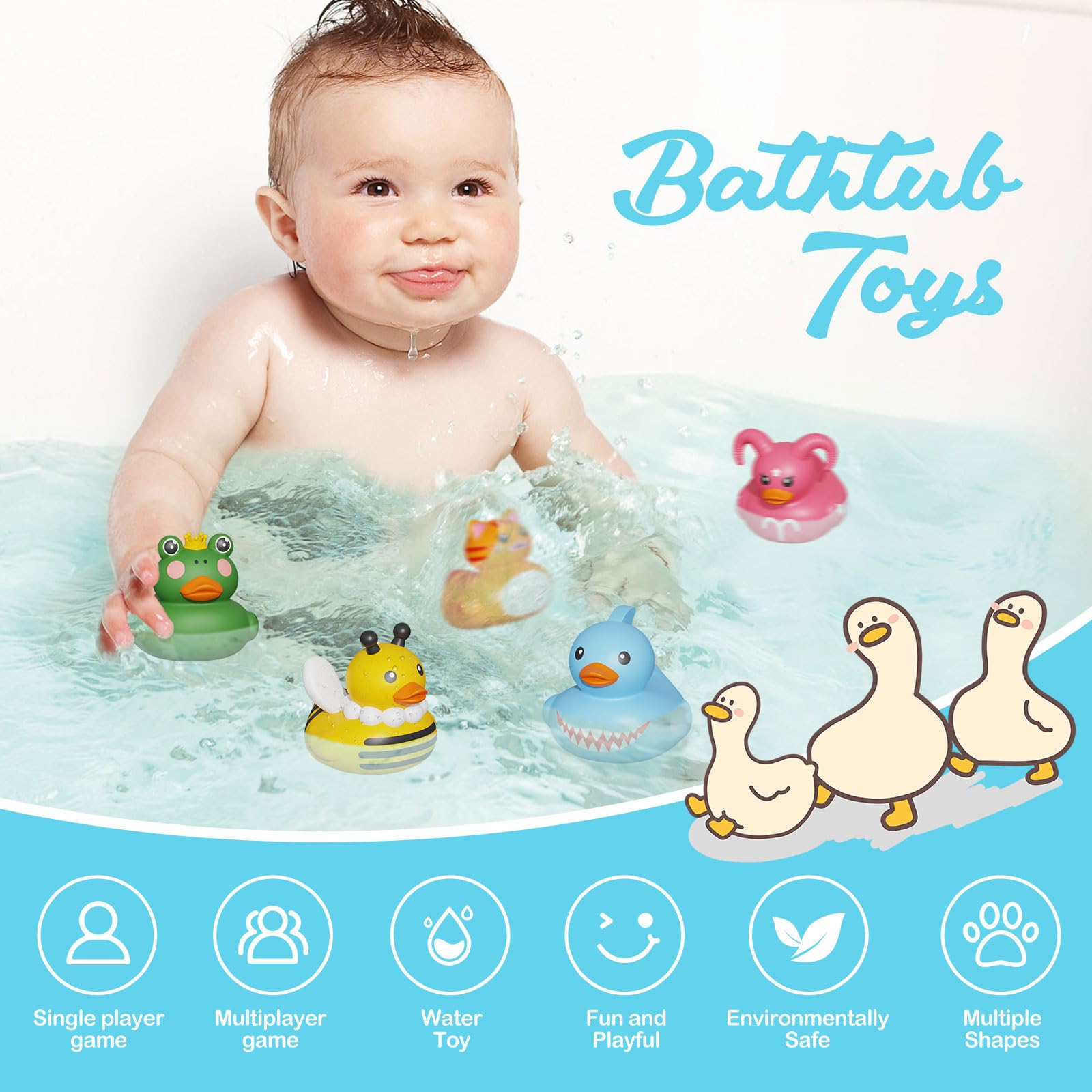 Grarain rubber ducks colorful set to spark imaginative play
