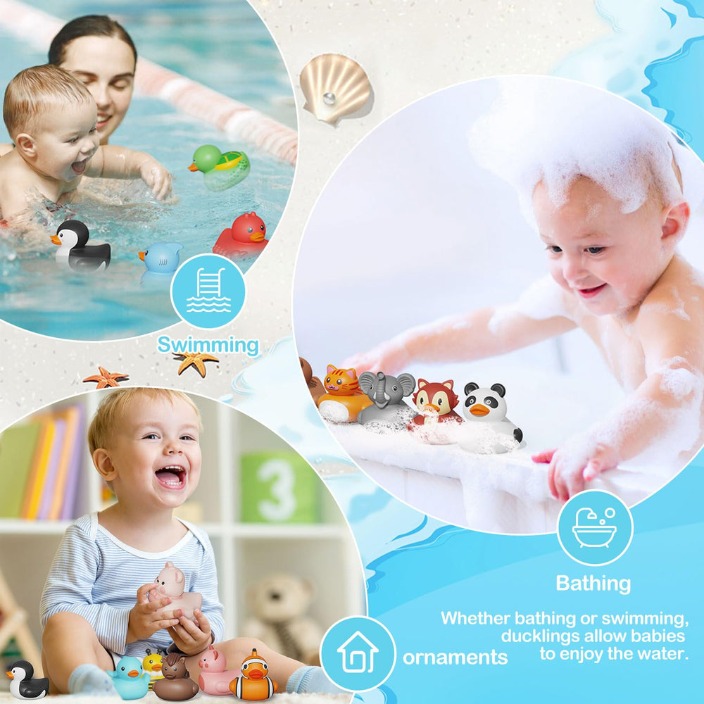 Grarain rubber ducks for pool and bath time, toddler-friendly grip