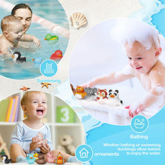 Grarain rubber ducks for pool and bath time, toddler-friendly grip