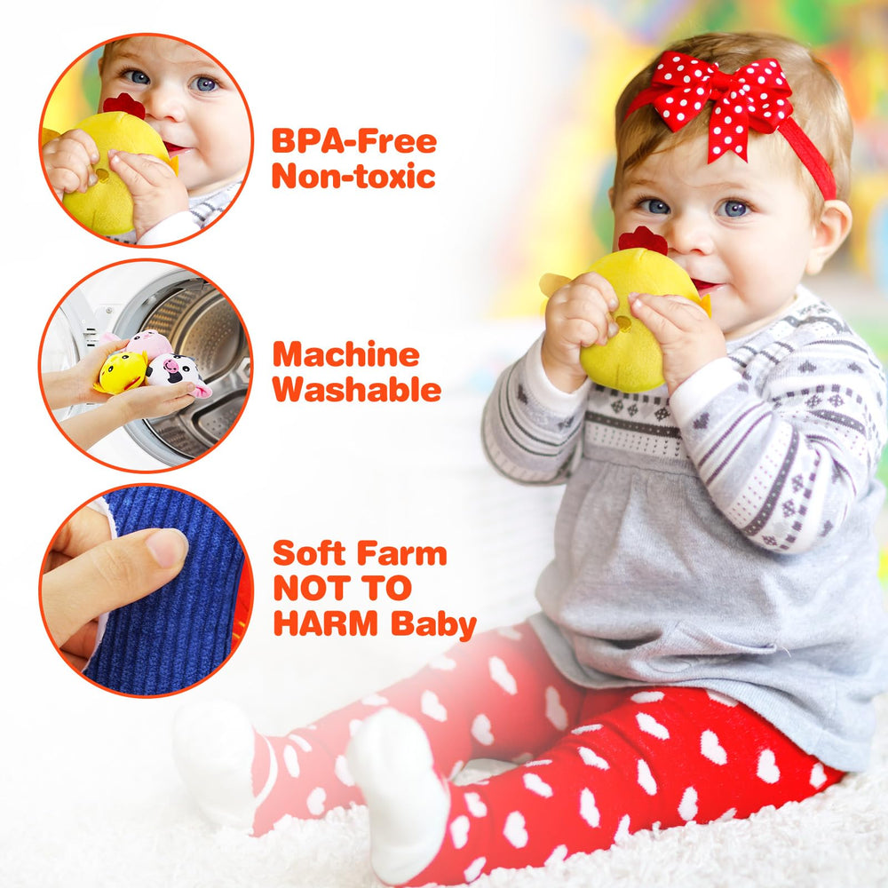 Grasili portable barn toy compact for car rides and travel