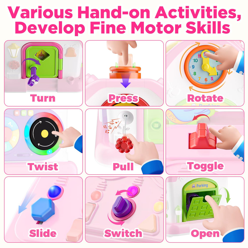 Grasili bilingual learning toy introduces English and Spanish basics.