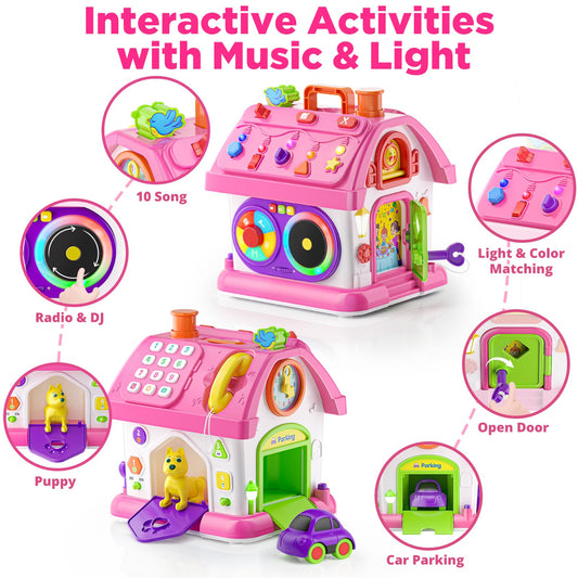 Grasili car with garage encourages imaginative play and problem solving.