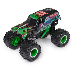 Grave Digger detailed chassis showcases authentic design for display and pretend races