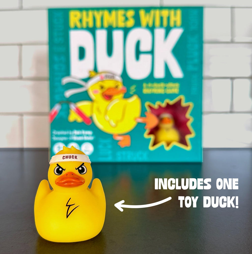 Gray Matters Games Rhymes with Duck compact-travel-box ideal for travel games.