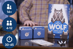 Gray Matters Games The Game of Wolf score tracker keeps everyone informed and engaged.