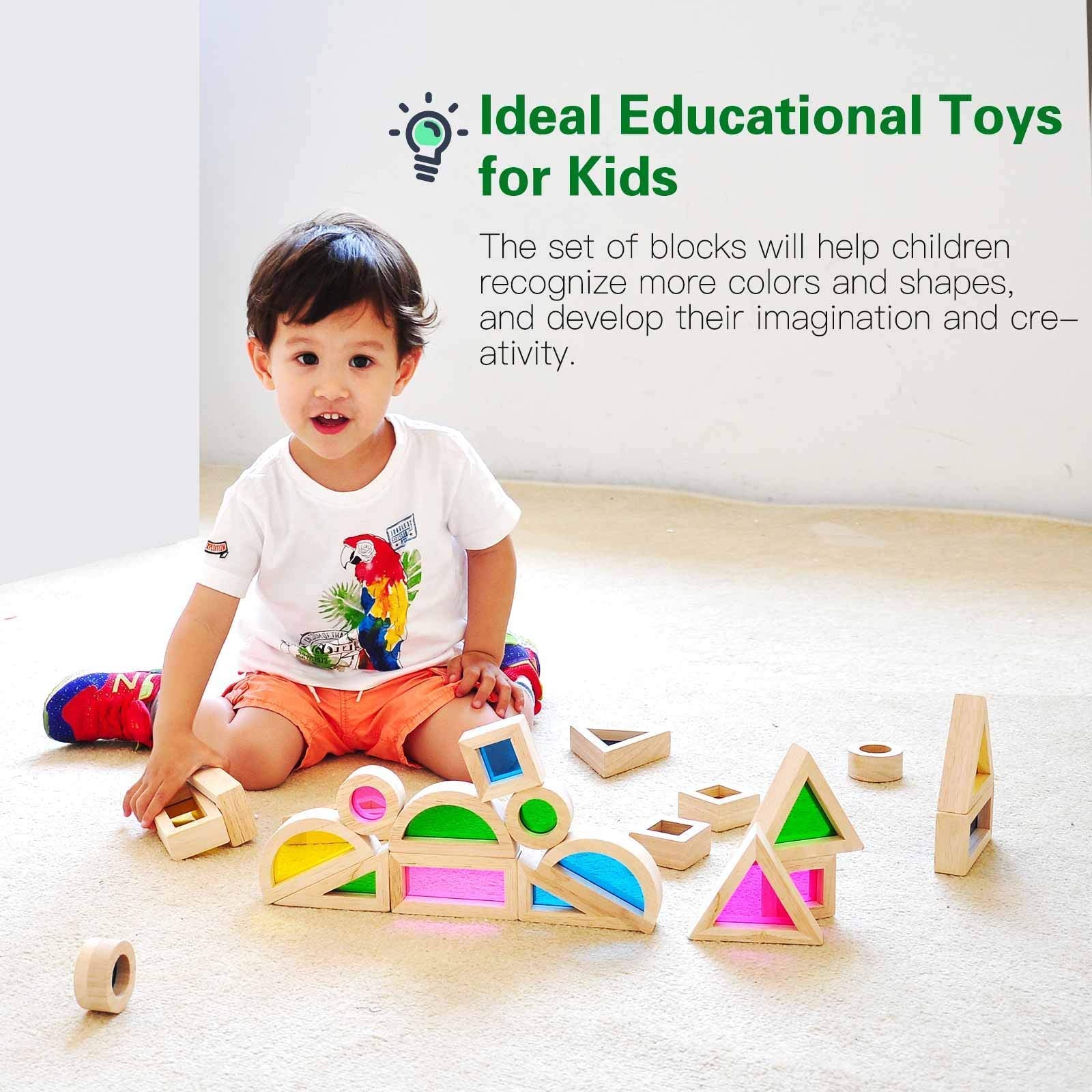 Gray Orange blocks promote parent-child interaction during creative building sessions.