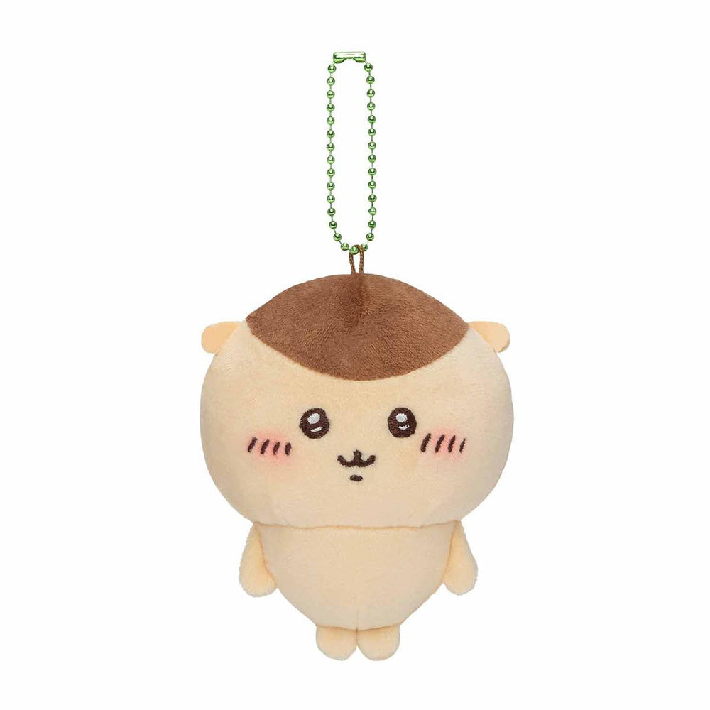 Gray Parker Service Chiikawa Mochitto Bun mascot front view with ball chain for bags