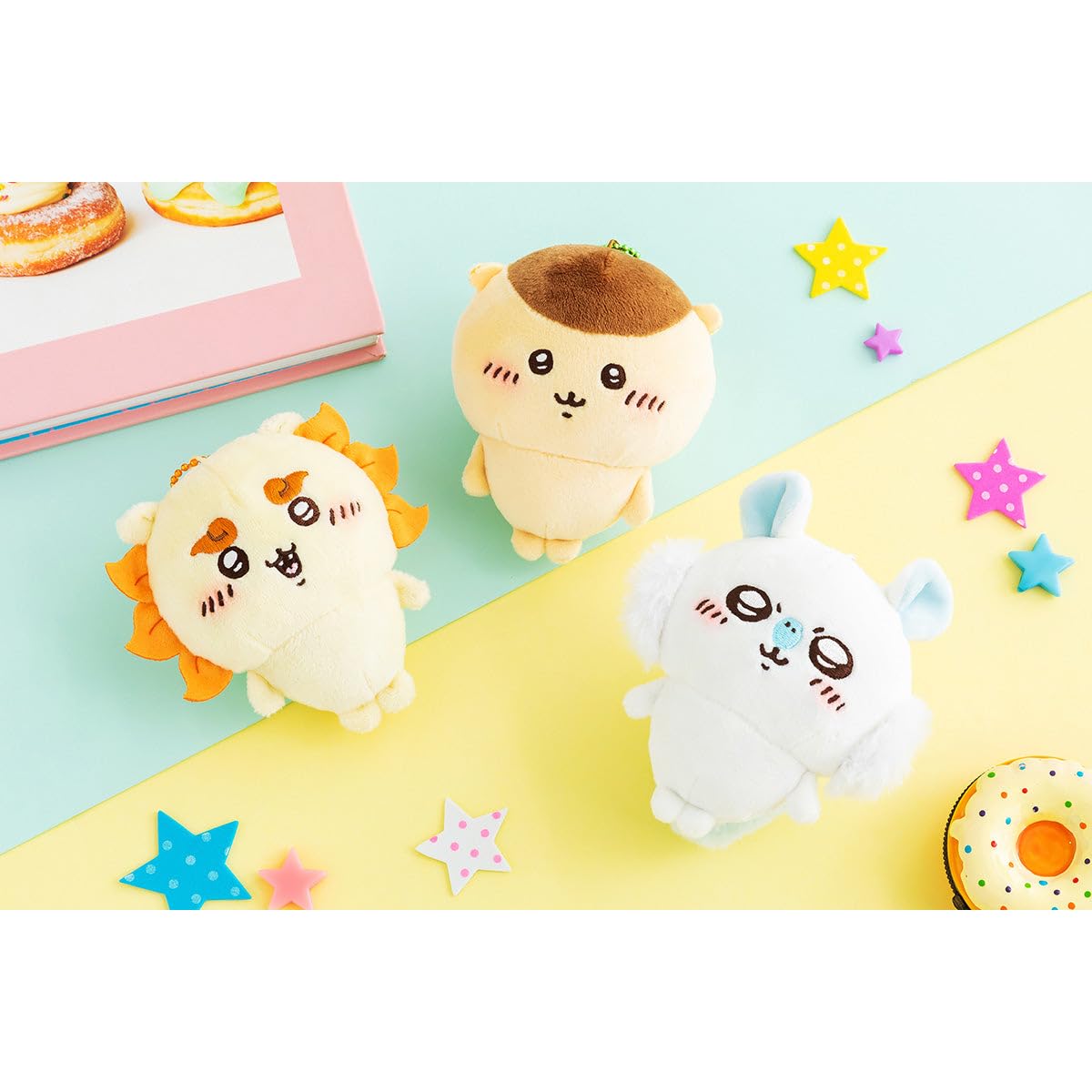 Gray Parker Service Chiikawa Mochitto Bun displayed on desk as cute mascot