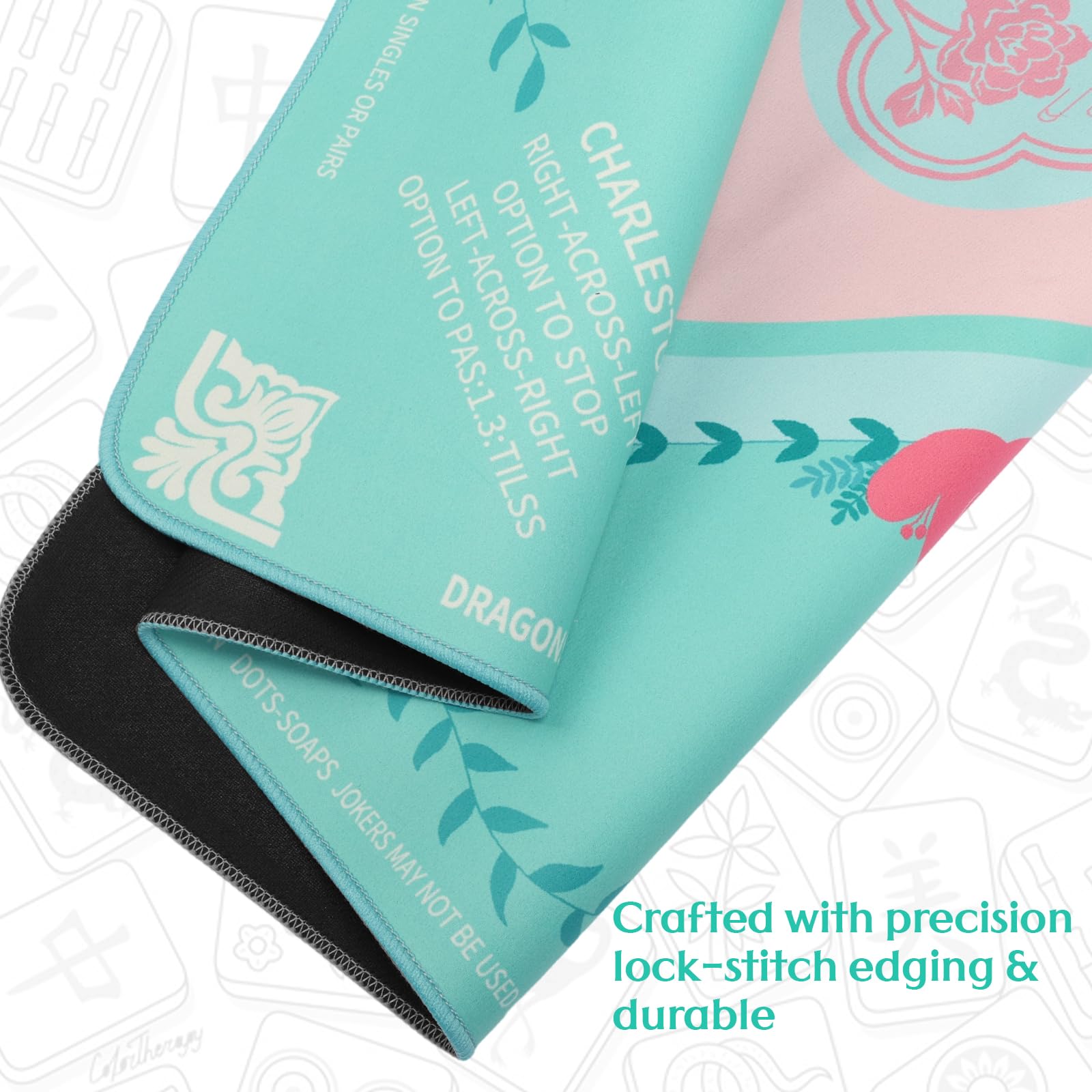 Great Dachong cyan mat combines style with tabletop protection.