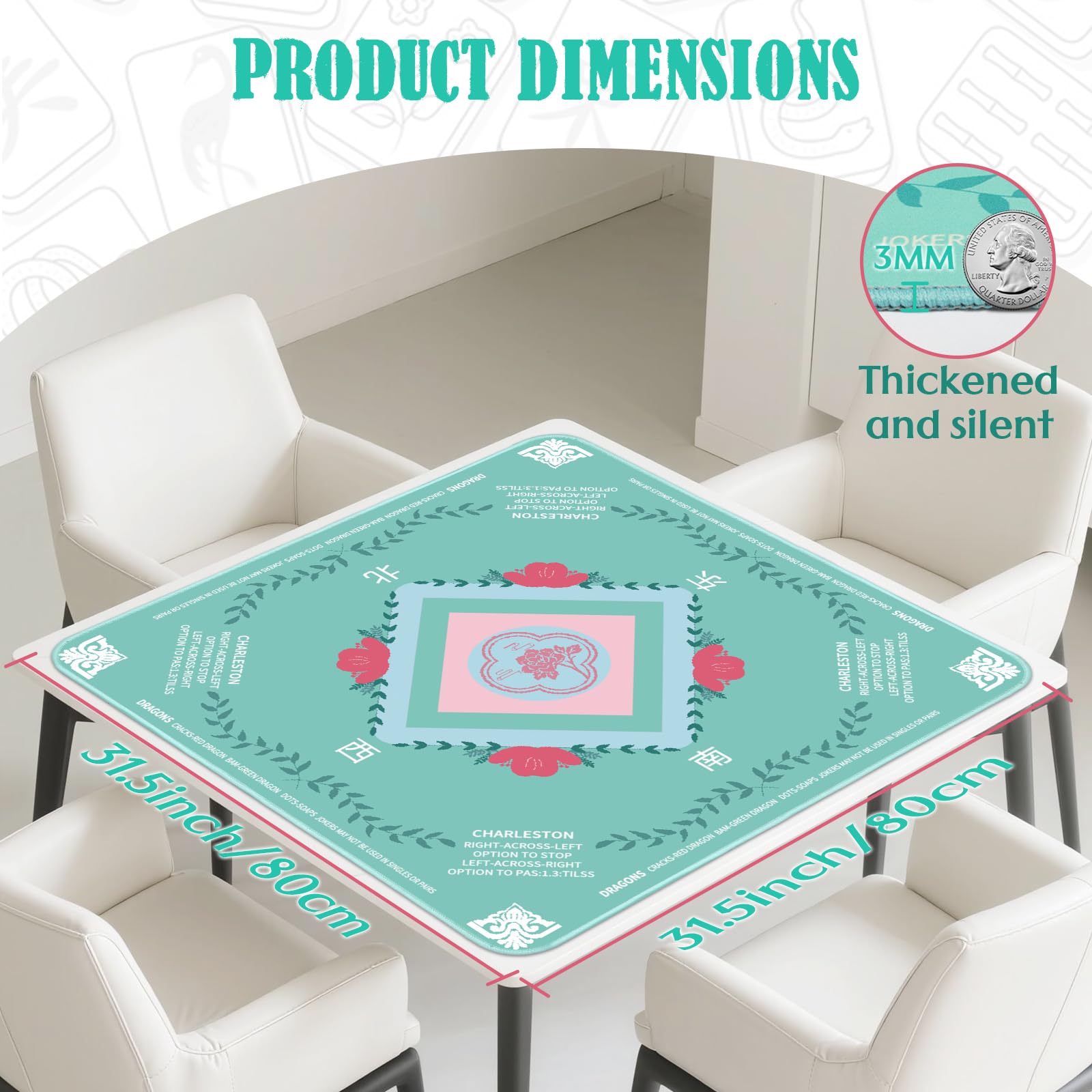 Great Dachong diatom mud base keeps the mat fixed and movement-free.
