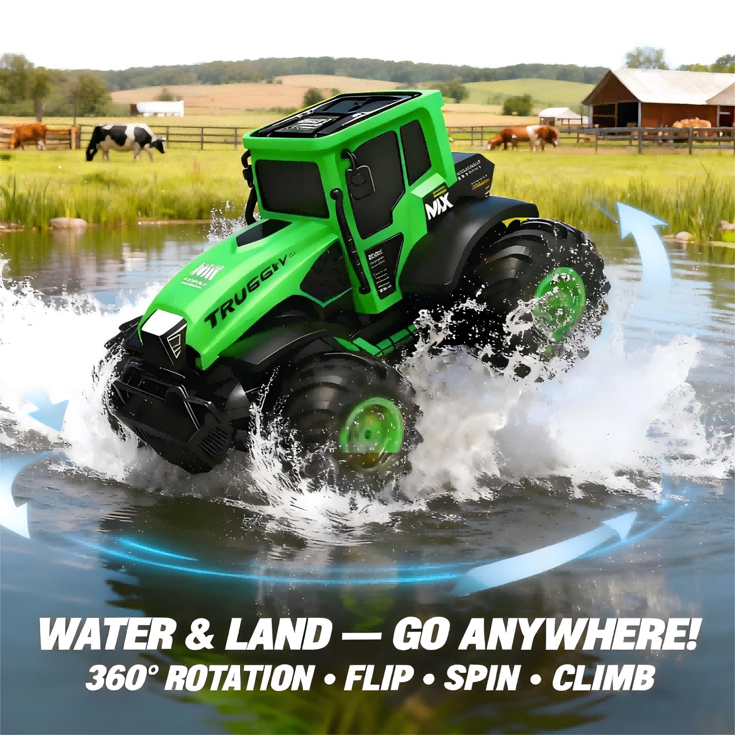 Great Dachong farm-inspired rc truck detailed bodywork for authentic toy play.