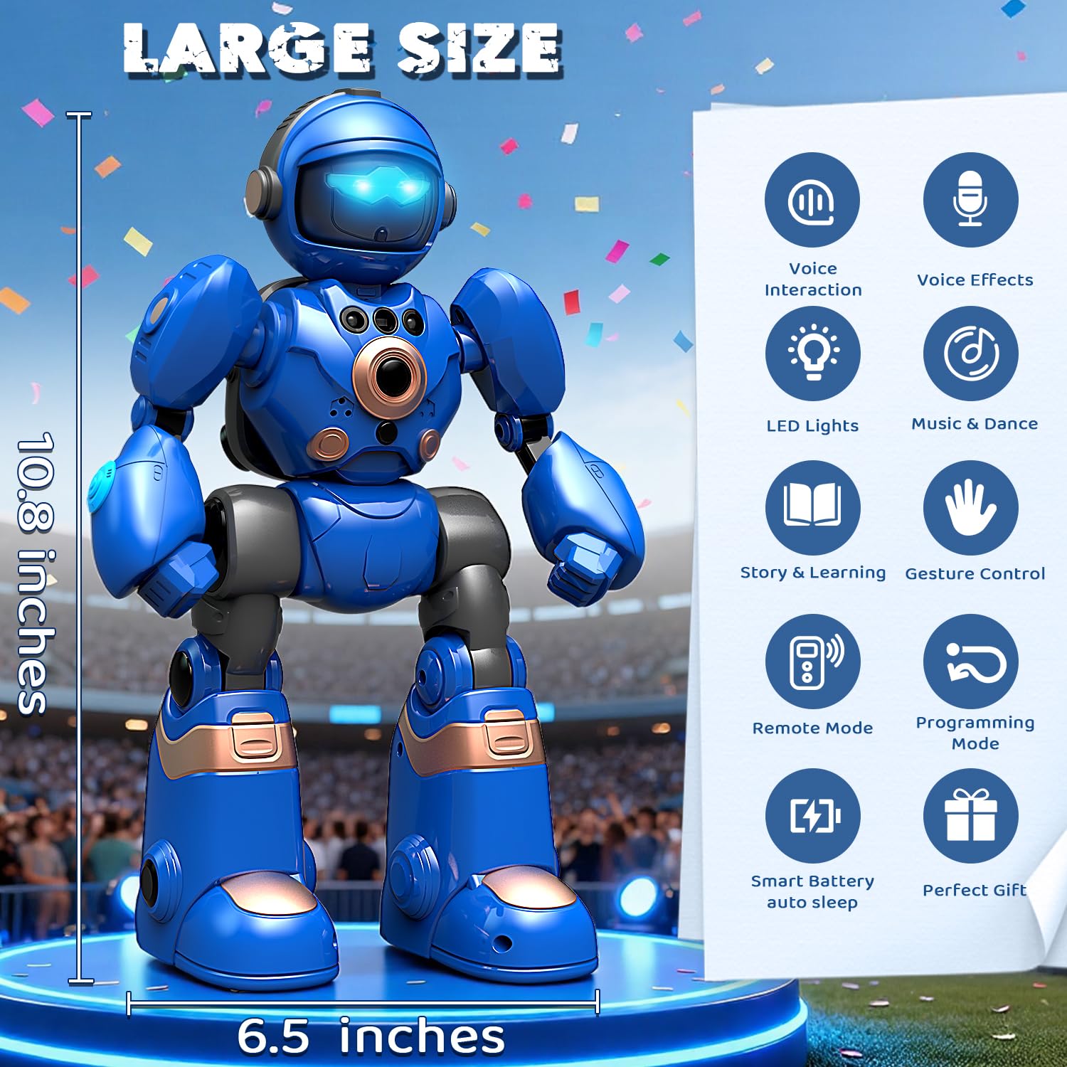 Great Dachong robot toy hand gesture control showing intuitive play