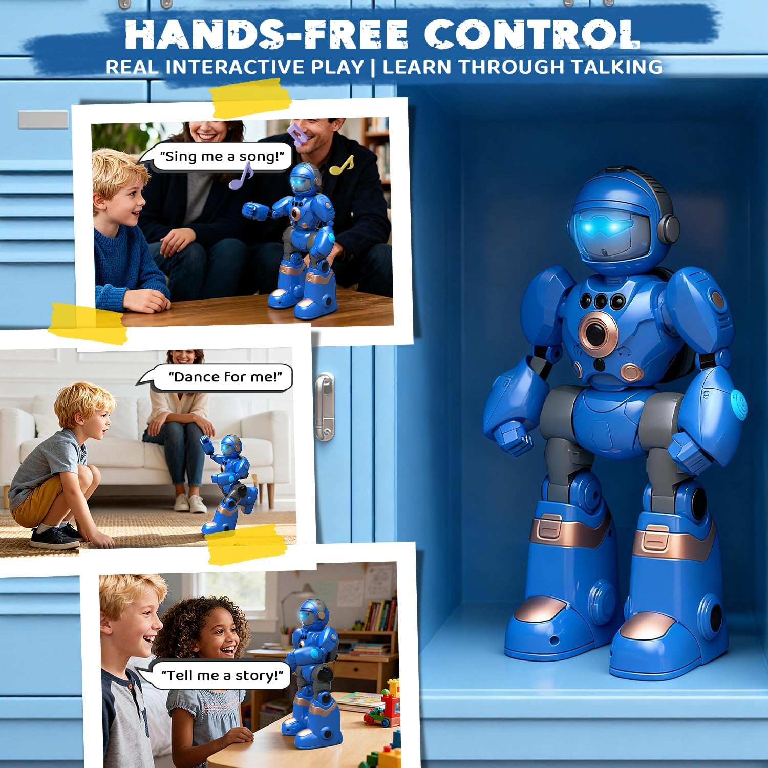 Great Dachong robot toy voice recording captures kid voices for playback
