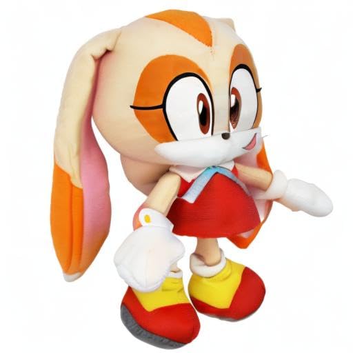 Display-ready Cream the Rabbit plush on a desk or shelf.