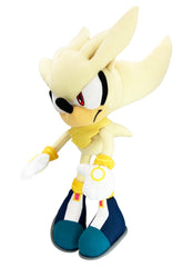 Great Eastern Entertainment Sonic Super Silver plush side view, soft texture and vivid colors.