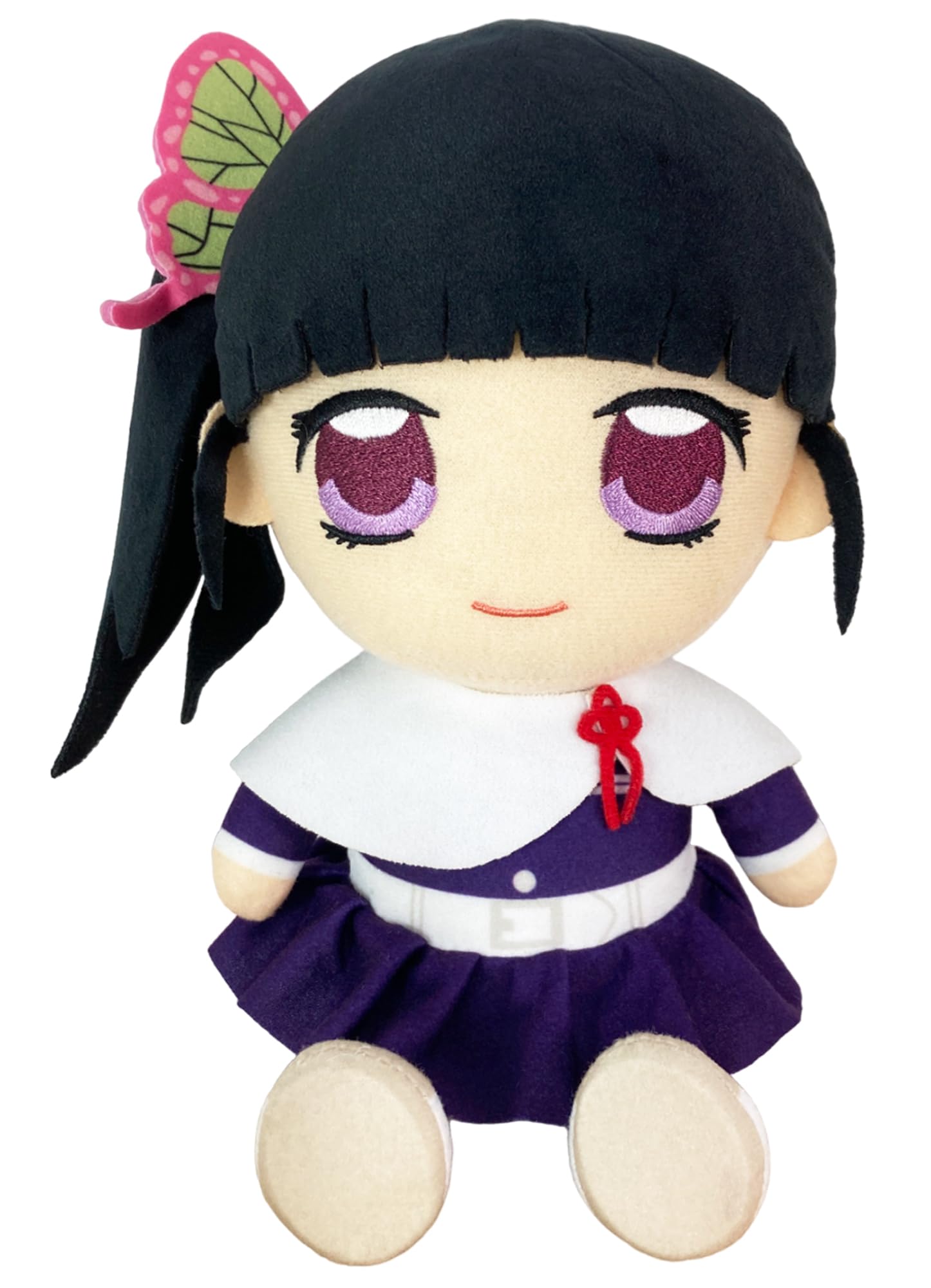 Great Eastern Entertainment Demon Slayer Kanao sitting plush 7-inch for cozy desk display.