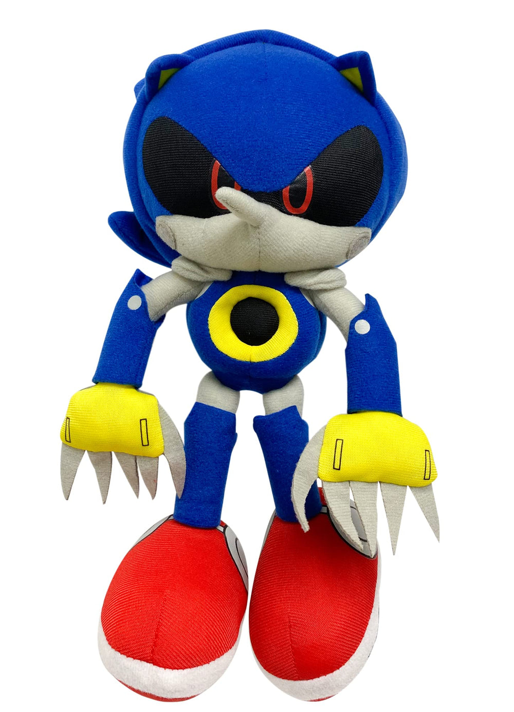 Great Eastern Entertainment Metal Sonic stuffed plush, front view, cuddly collectible gift idea.