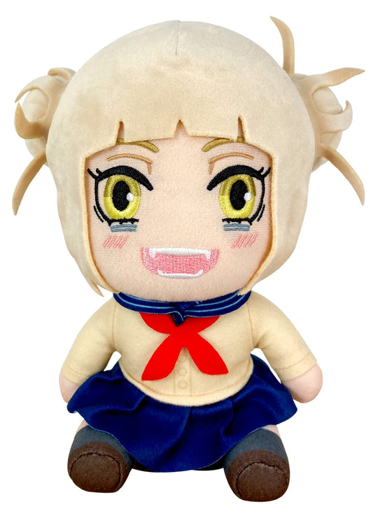 Great Eastern Entertainment MHA Himiko Toga plush smiling sitting 7-inch for cozy display.