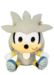 Great Eastern Entertainment Sonic SD Silver Sitting Plush front view; ideal desk decor for fans.