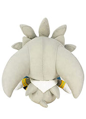 Great Eastern Entertainment Sonic SD Silver Sitting Plush side view; a cozy display piece for shelves.