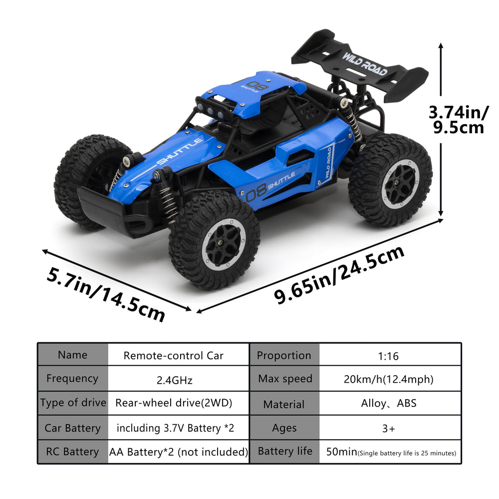 Great-JUNAMT RC Car 2.4GHz remote ensures reliable long-range control.