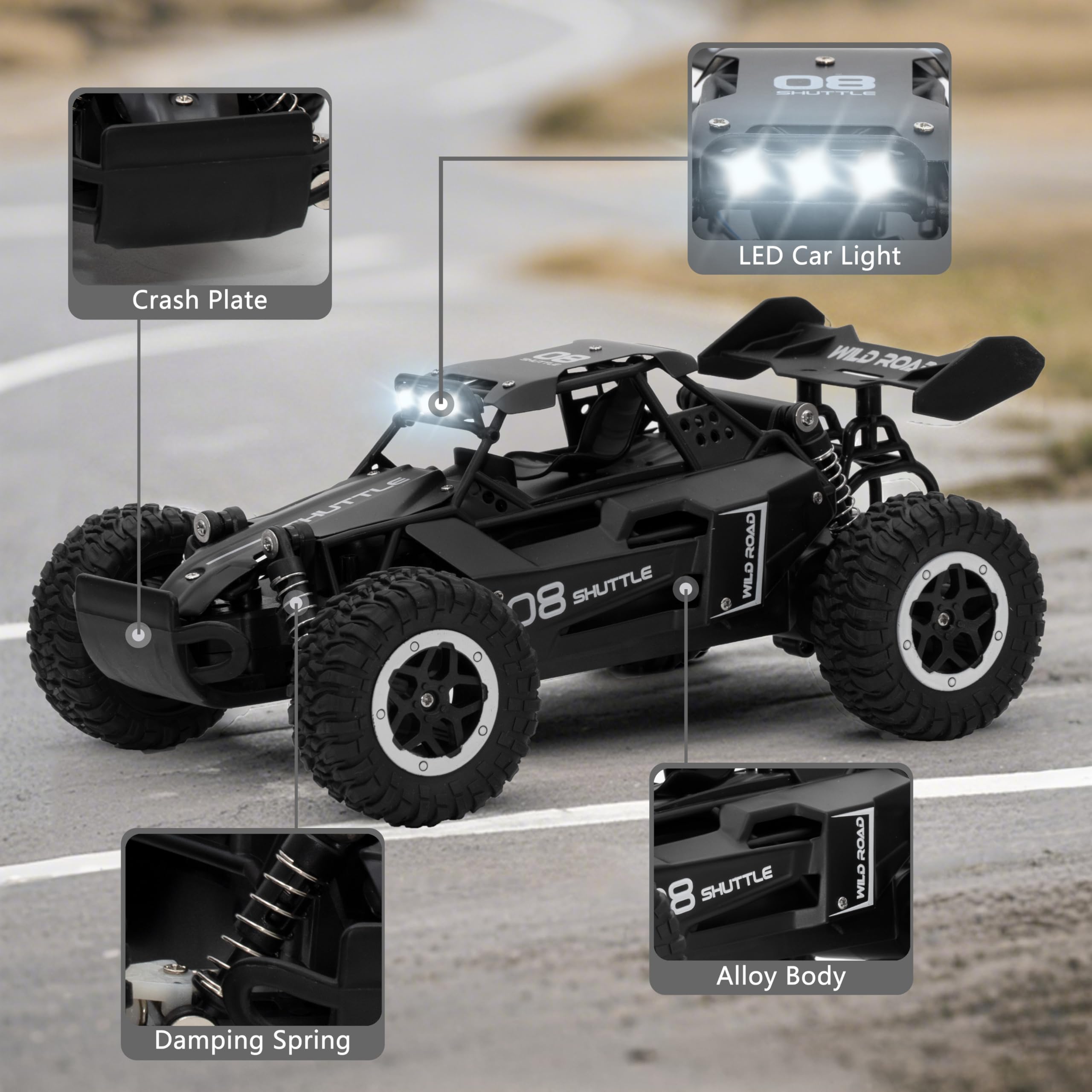Great-JUNAMT RC car up to 80 minutes of runtime per charge.