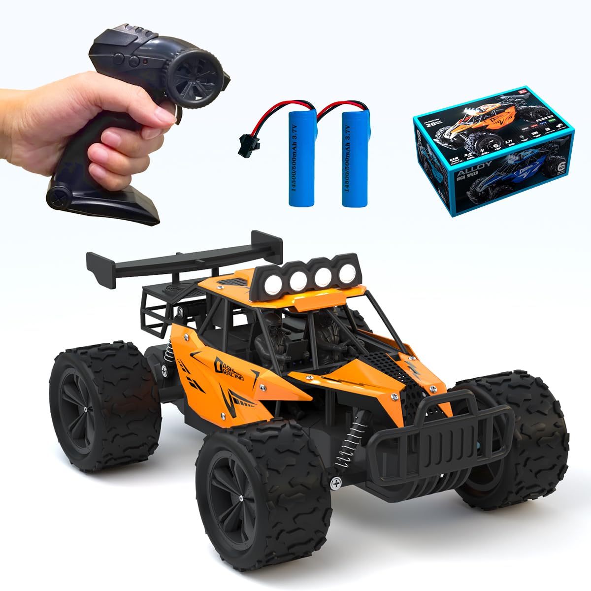 Great-JUNAMT monster truck with LED headlights for night driving
