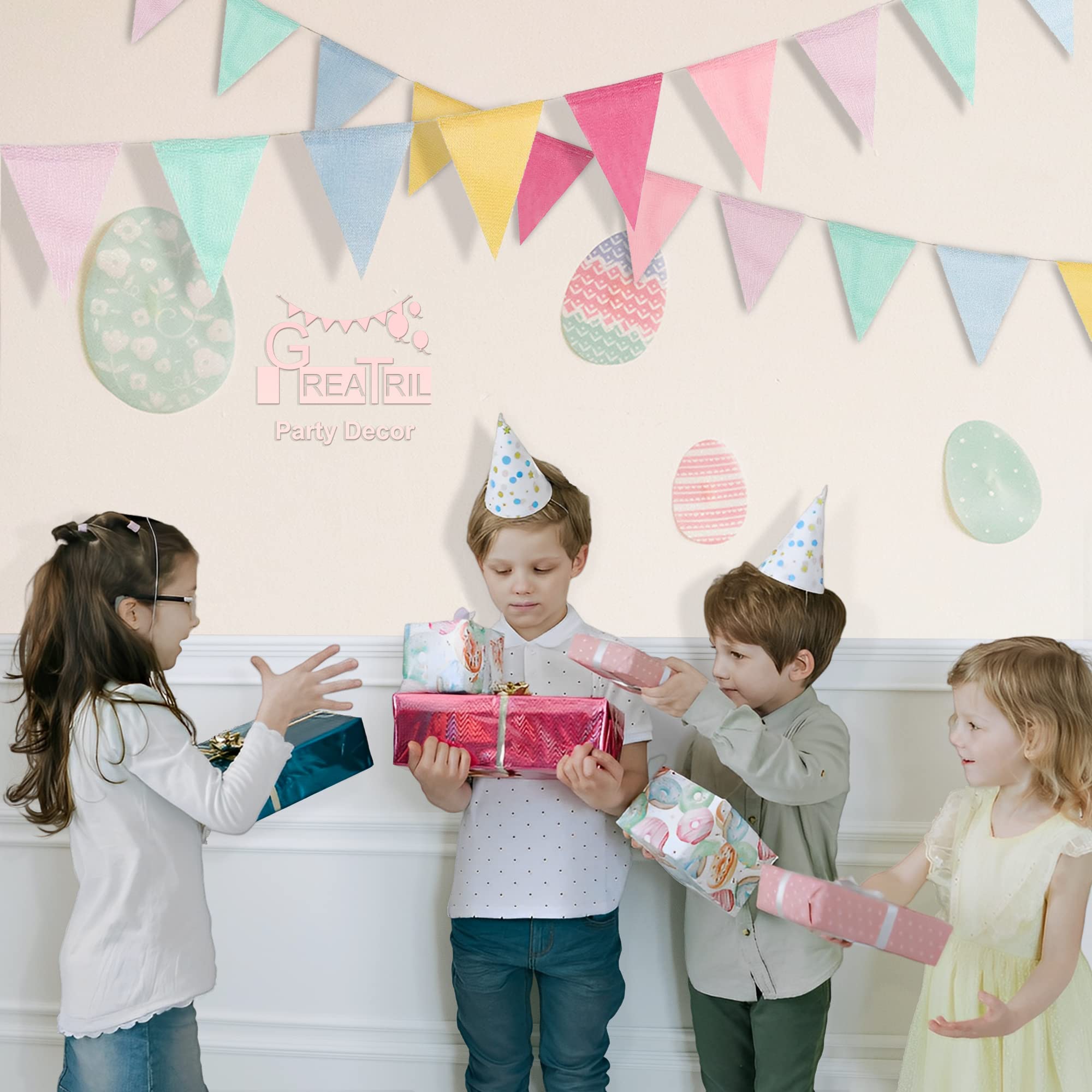 GREATRIL pastel outdoor banner demonstrates water-resistance for varied conditions.