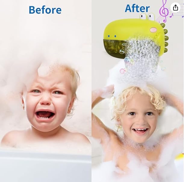 Grechi dinosaur bath toy enhances bath-time imagination during play.