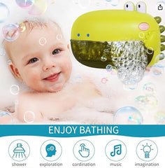 Grechi dinosaur bath toy music play enhances bath time mood.