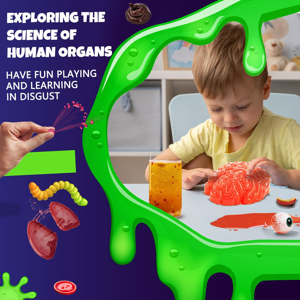 Greek Science 75+ Gross Science Kit blood exploration sparks sensory exploration and observation.