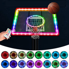 Green Bean LED hoop rim lights glow for nighttime practice