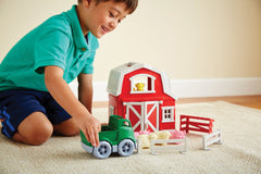 Green Toys Farm Playset sheep figures support simple role-play and early counting