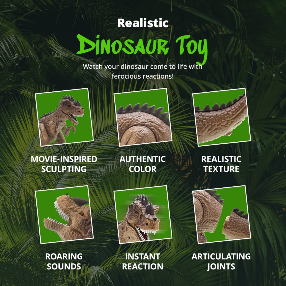 Greenbo robot dinosaur toy battle attack showcases dynamic action for pretend battles.