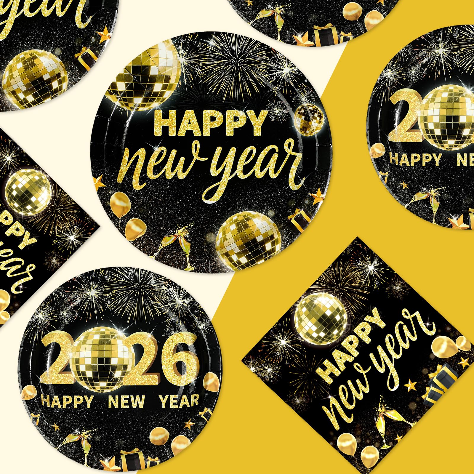 Greencian 2026 New Year dessert plates showcased for elegant celebrations.