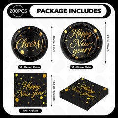 Greencian Happy New Year foil-stamping detail enhances luxury look.
