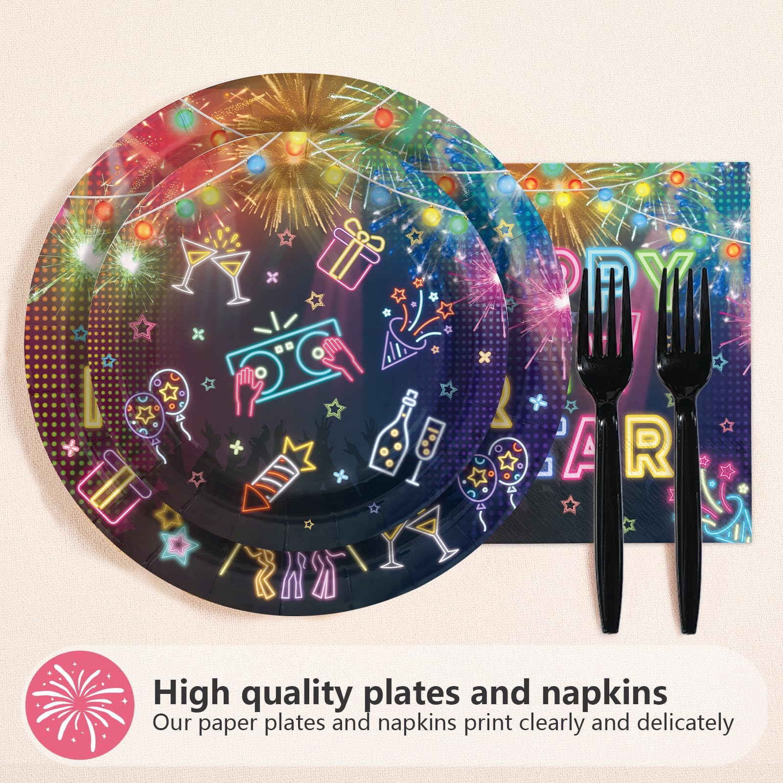 Greencian neon dessert plates add color and quick cleanup after treats