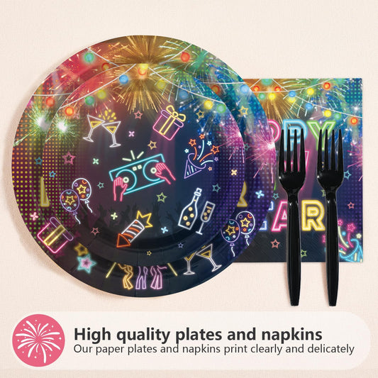 Greencian neon dessert plates add color and quick cleanup after treats