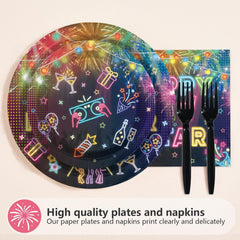 Greencian neon dessert plates add color and quick cleanup after treats