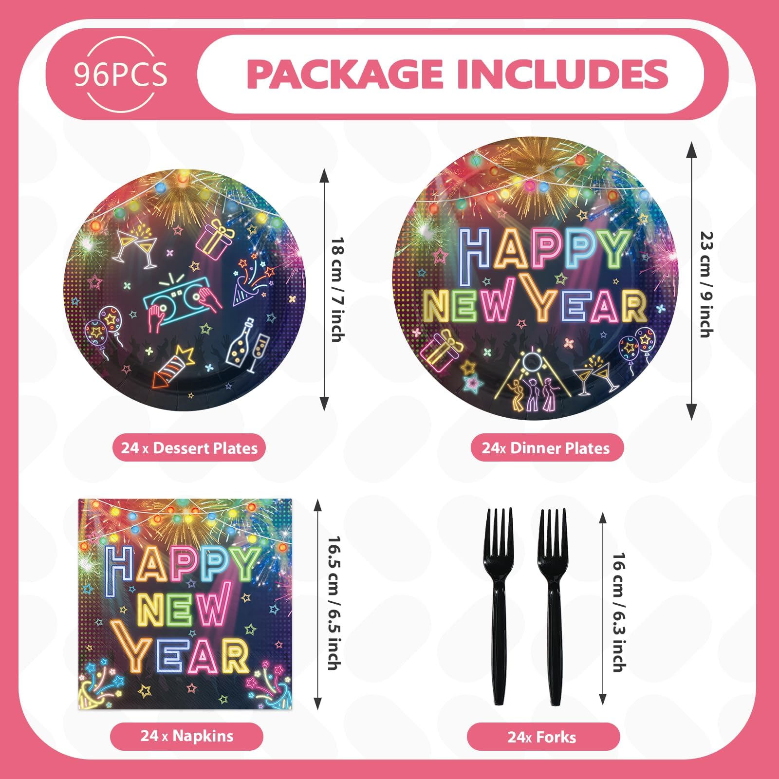 Greencian plastic forks provide sturdy serving for 24 guests