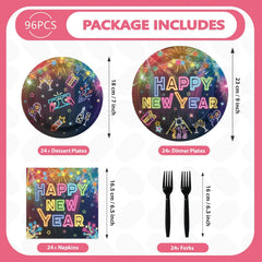 Greencian plastic forks provide sturdy serving for 24 guests