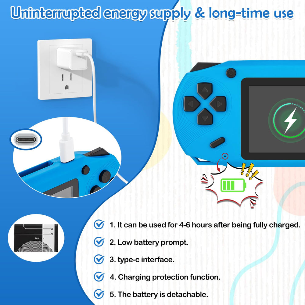 GREENCREEK 16Bit handheld blue screen display showcases vivid colors
