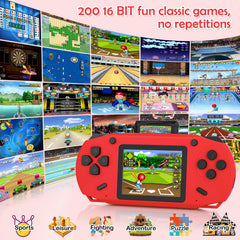 GREENCREEK 16-bit handheld console side view shows portable fun for trips.