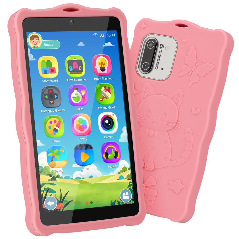 GREENCREEK 5.5-inch kids phone front view shows clear display for learning on the go