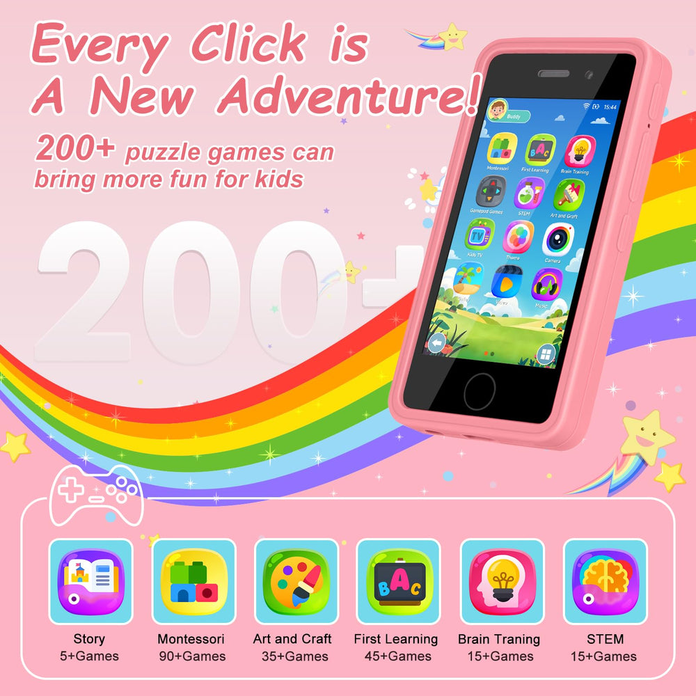 GREENCREEK Kids Phone dual camera for capturing playful moments.