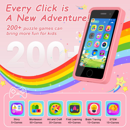 GREENCREEK Kids Phone dual camera for capturing playful moments.