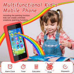 GREENCREEK red phone held in hands for portable, on-the-go play