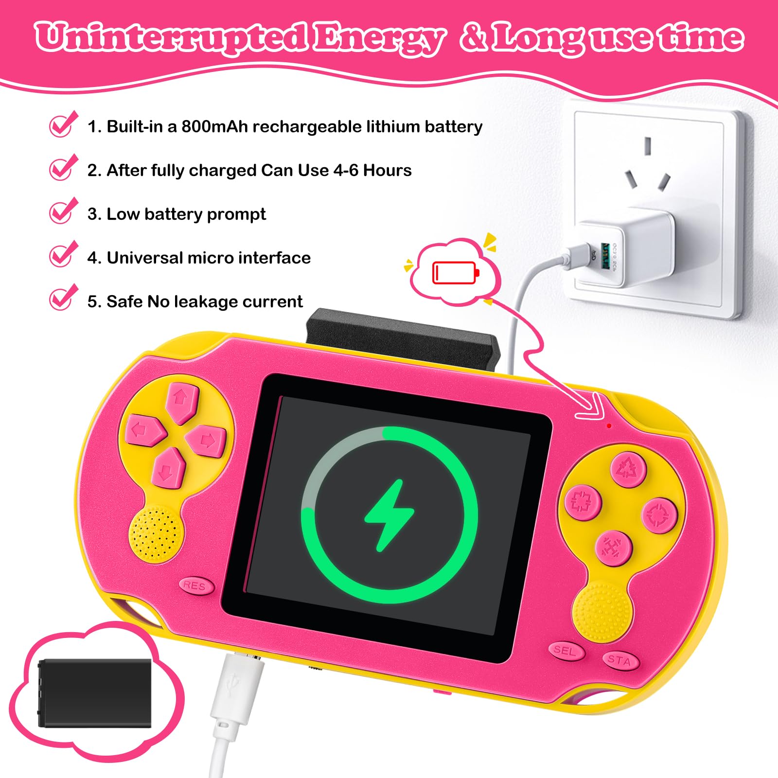 GREENCREEK 3.0-inch screen close-up showing vibrant display for kids
