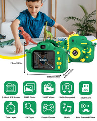 GreenKinder Kids Camera back view with simple controls for kids